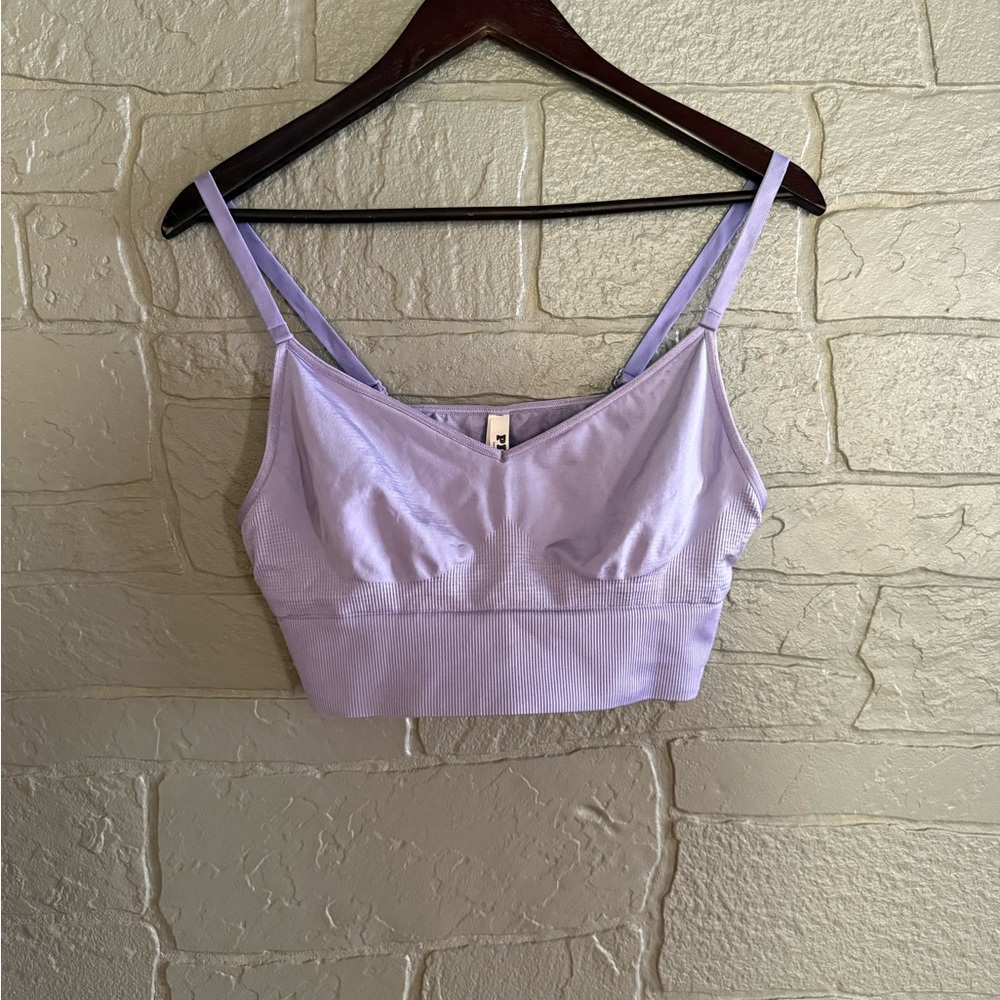 PINK Seamless Longline Satin Sports Bra NWT